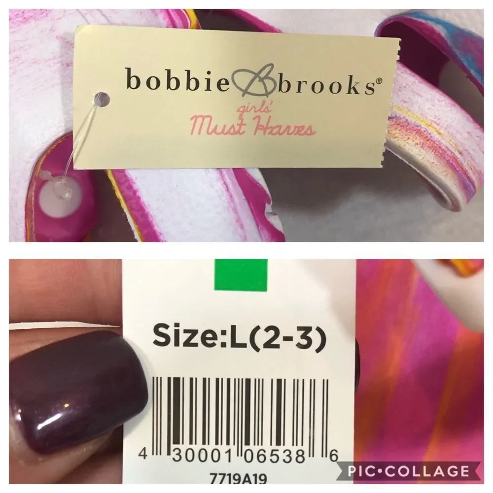 Brand new Bobbie‎ Brooks Color Swirls Sandals 2-3